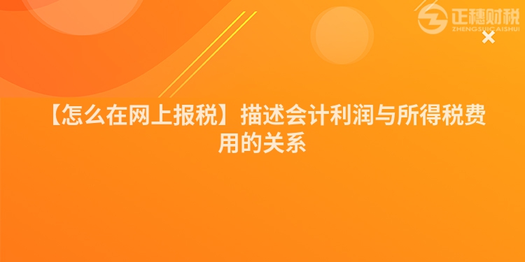 【怎么在網上報稅】描述會計利潤與所得稅費用的關系