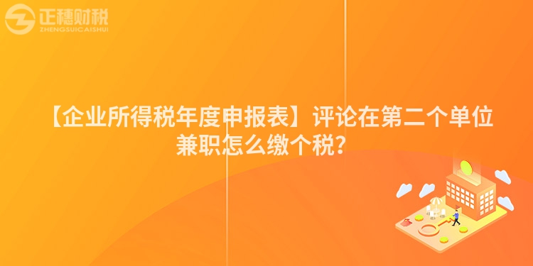 【企業(yè)所得稅年度申報(bào)表】評(píng)論在第二個(gè)單位兼職怎么繳個(gè)稅？