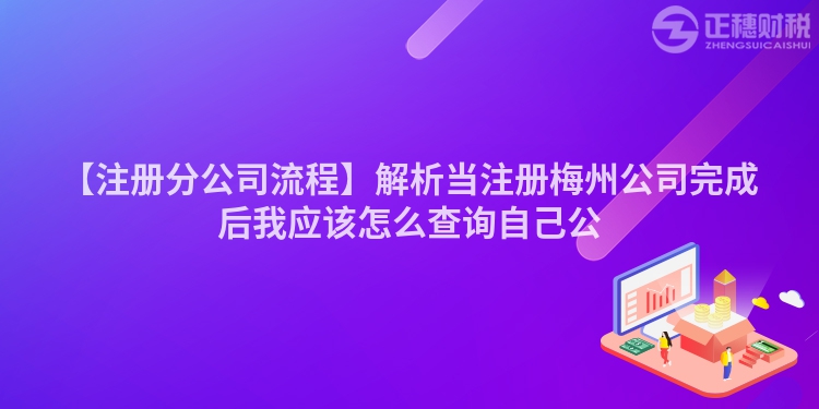 【注冊(cè)分公司流程】解析當(dāng)注冊(cè)梅州公司完成后我應(yīng)該怎么查詢自己公