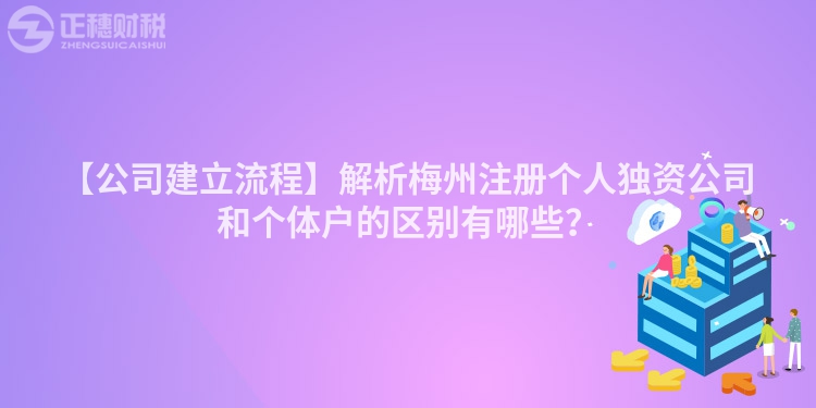 【公司建立流程】解析梅州注冊個人獨資公司和個體戶的區別有哪些？