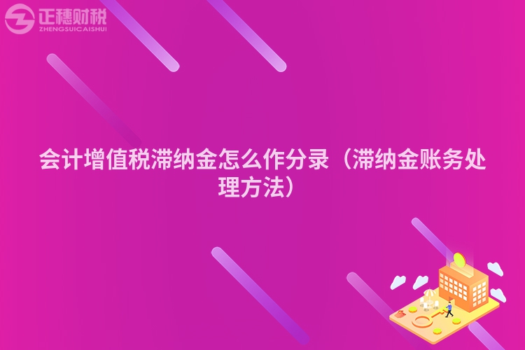 會計增值稅滯納金怎么作分錄（滯納金賬務處理方法）