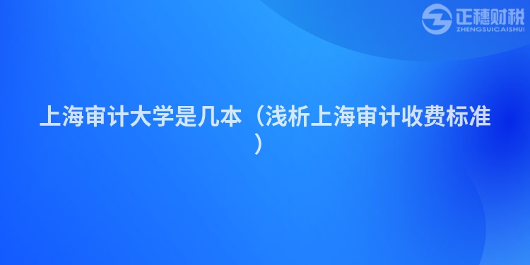 上海審計大學是幾本（淺析上海審計收費標準）