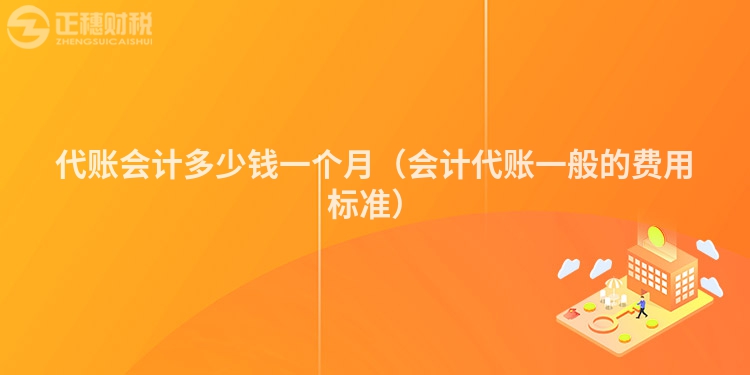 代賬會計多少錢一個月（會計代賬一般的費用標準）
